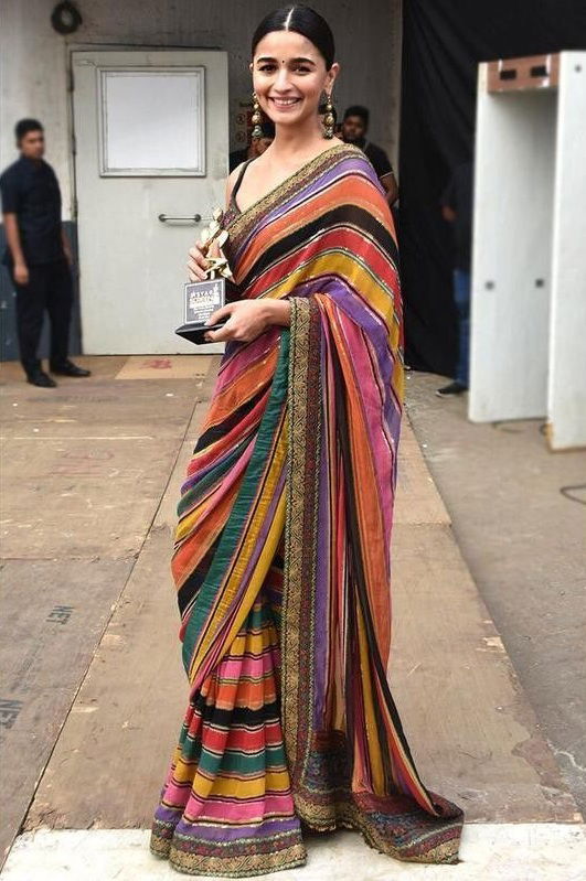 Bollywood 2 Digital Printed Georgette Party Wear Designer Saree Collection